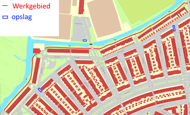 Werkgebied parkpad