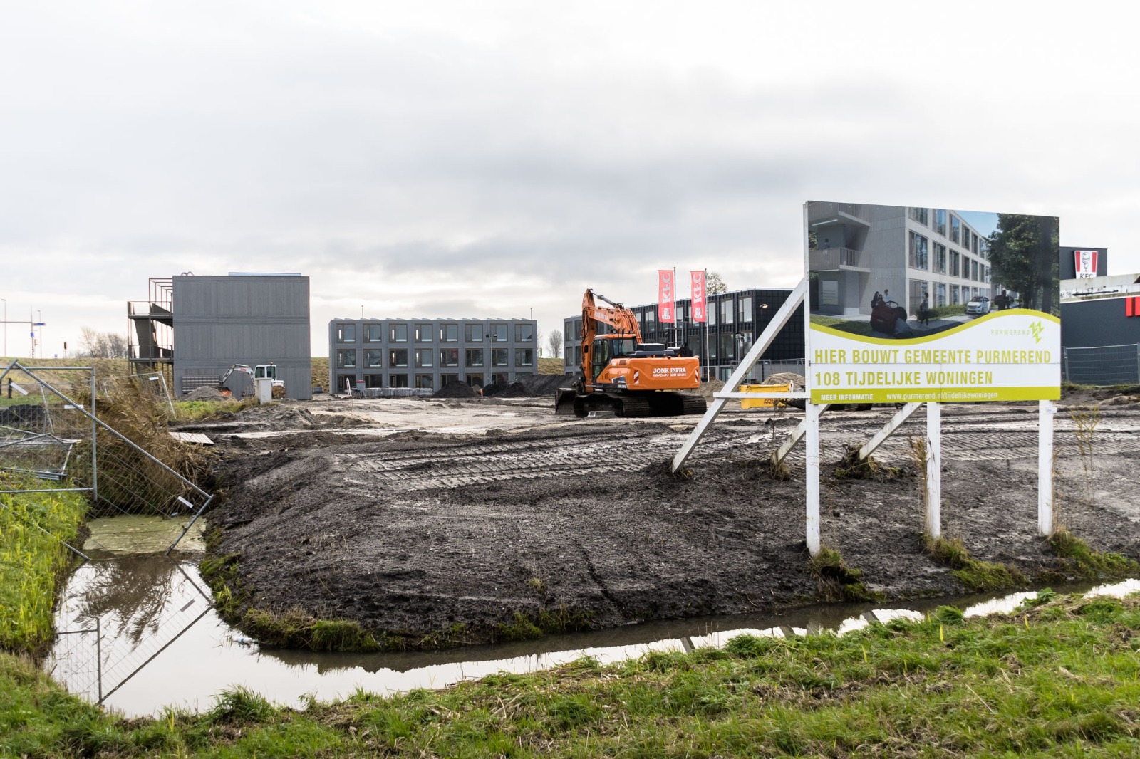 Bouw tijdelijke woningen Verzetslaan dec 2021