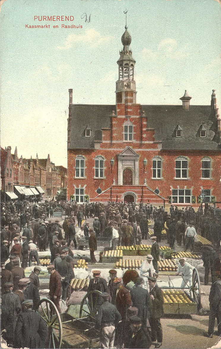 Kaasmarkt, ansichtkaart van begin 20e eeuw