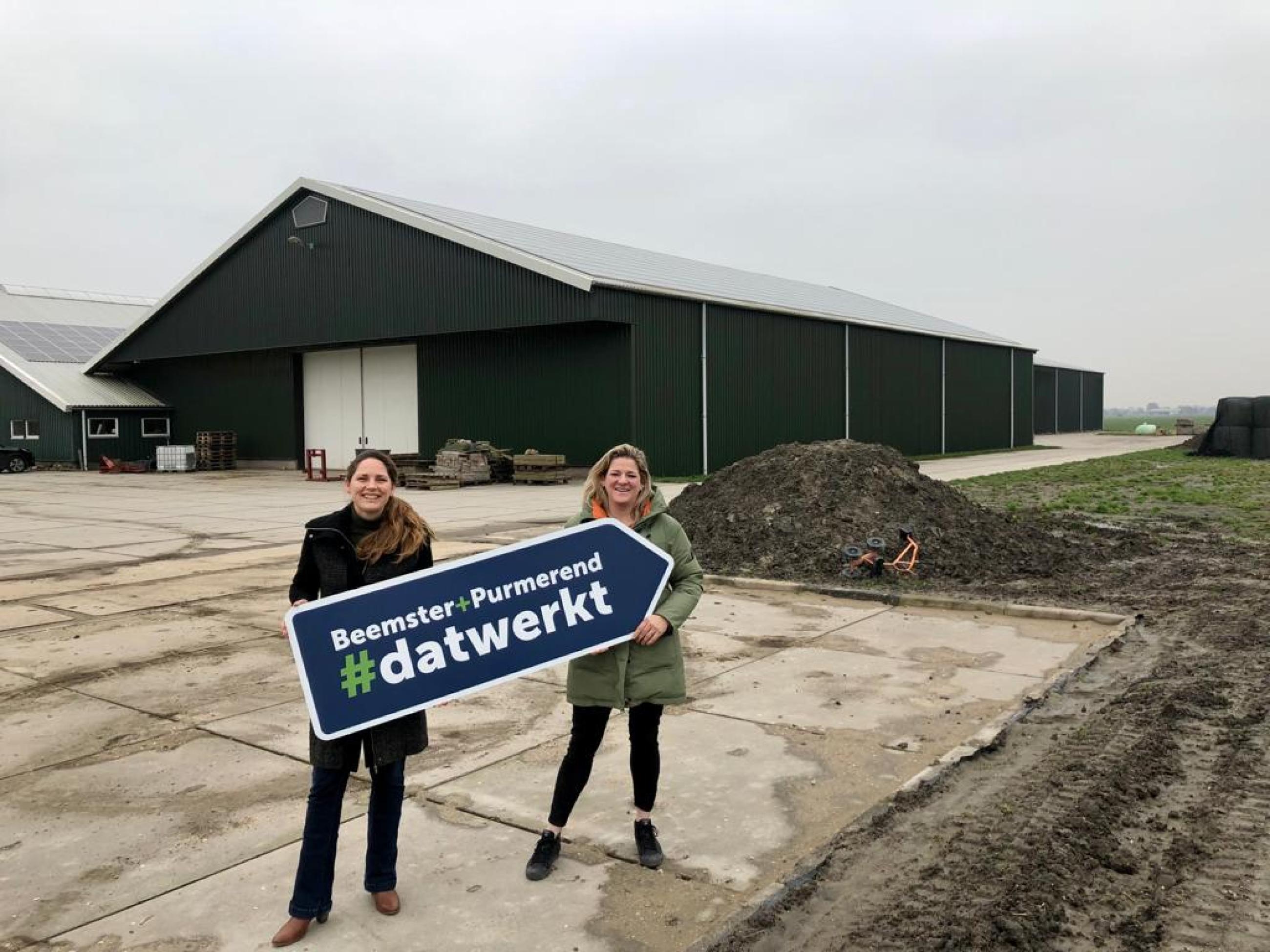 Foto Grietsje (CONO Kaasmakers) en Astrid (Beemster Valery)