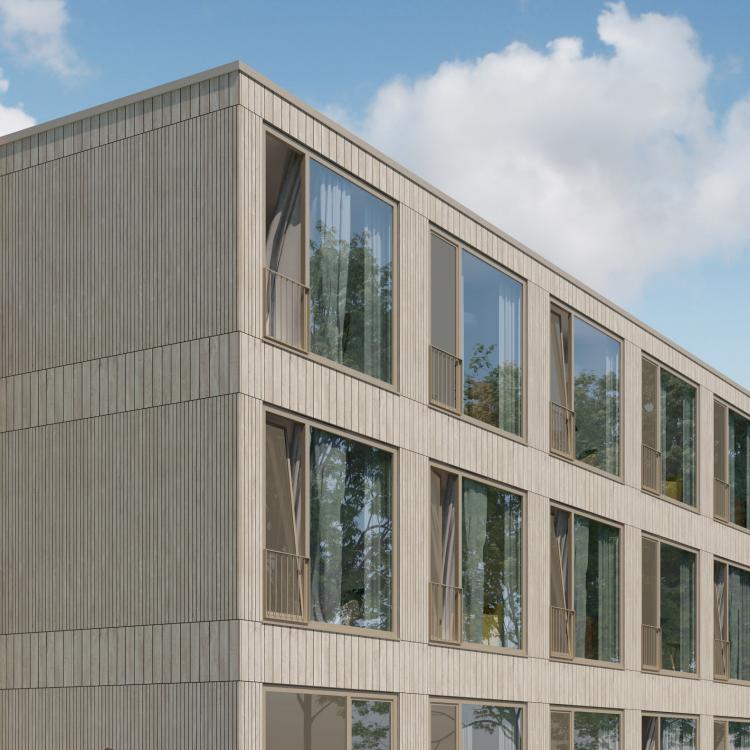 Impressie van tijdelijke woningen
